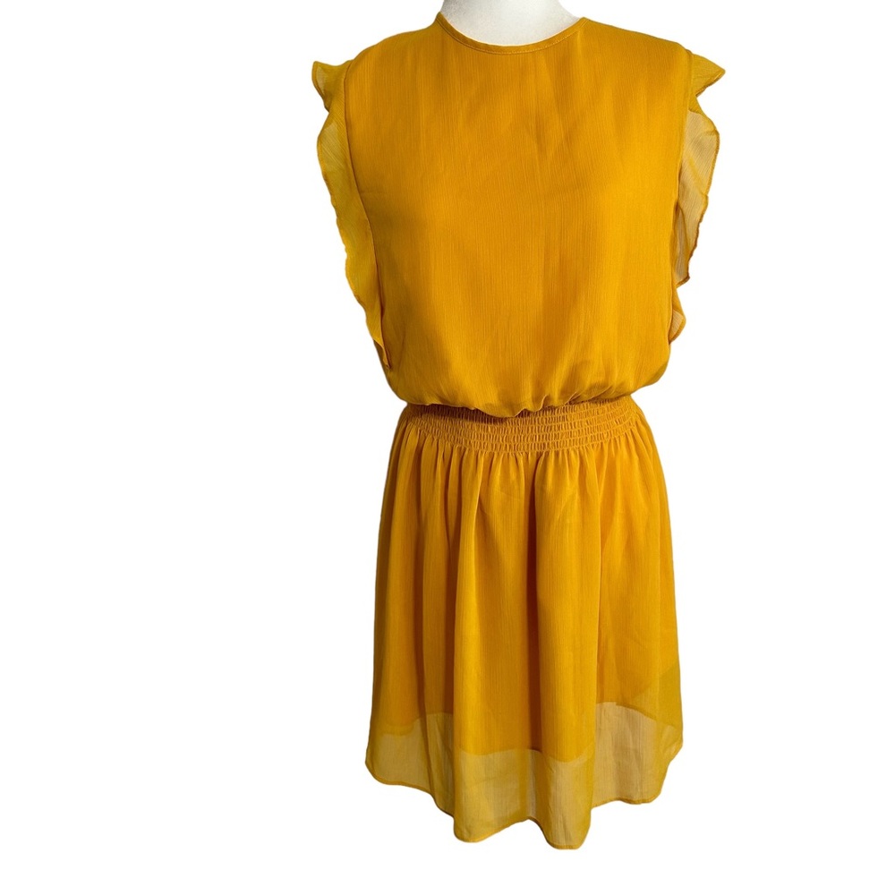 MOSSIMO Yellow Gold Peasant Dress Elastic Waist Size XXLarge